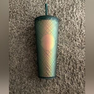Starbucks Green Iridescent Vase